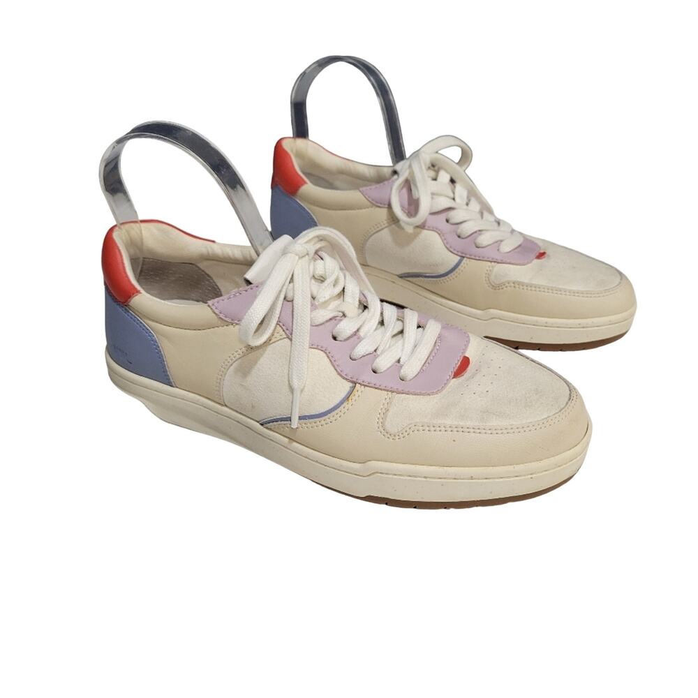 Madewell Retro Court Sneakers in Colorblock Leather and Nubuck Low top Sz 9.5